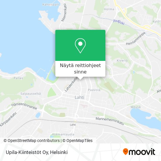 Upila-Kiinteistöt Oy kartta