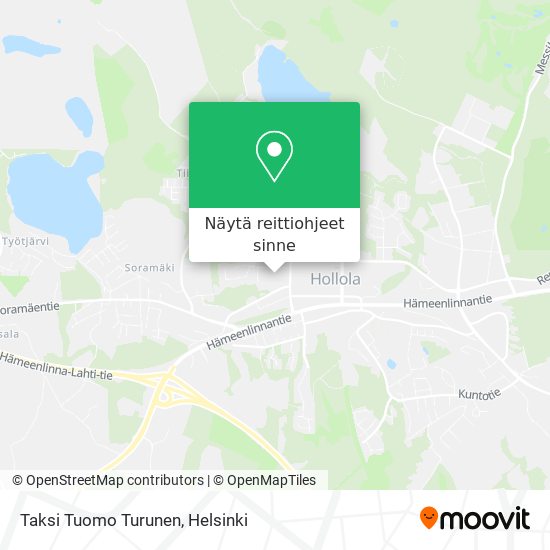 Taksi Tuomo Turunen kartta