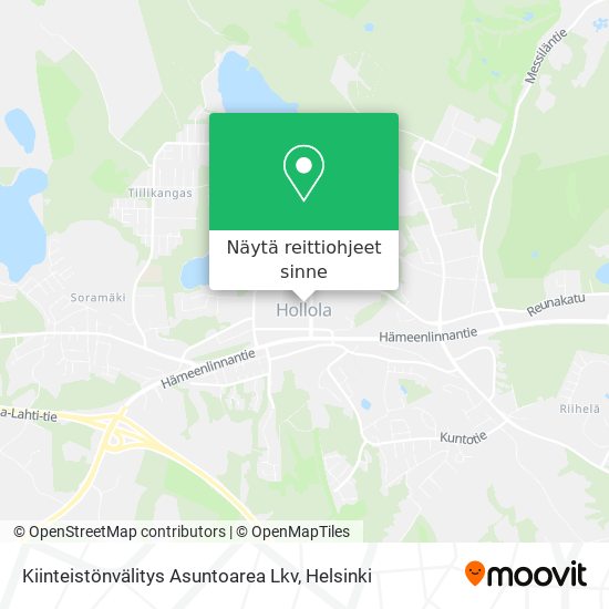 Kiinteistönvälitys Asuntoarea Lkv kartta