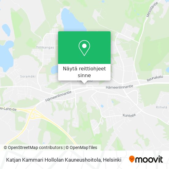 Katjan Kammari Hollolan Kauneushoitola kartta