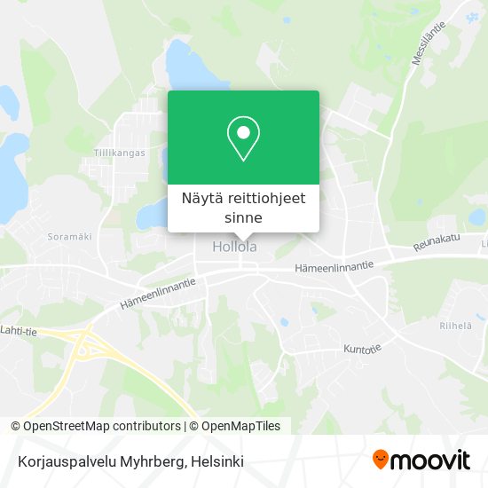 Korjauspalvelu Myhrberg kartta