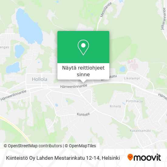Kiinteistö Oy Lahden Mestarinkatu 12-14 kartta