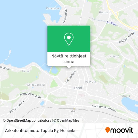 Arkkitehtitoimisto Tupala Ky kartta