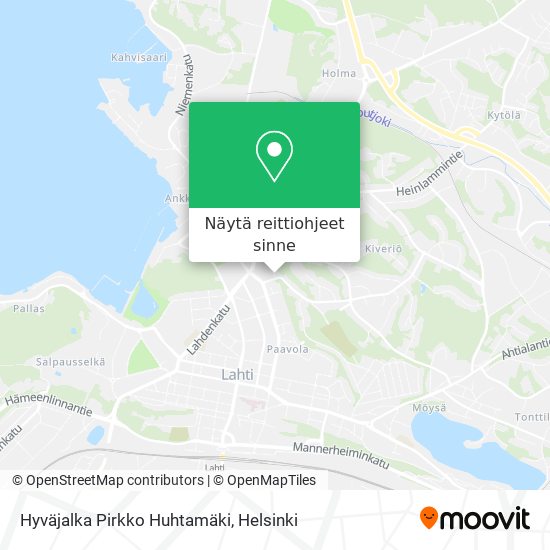 Hyväjalka Pirkko Huhtamäki kartta