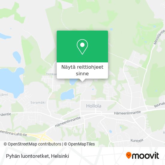 Pyhän luontoretket kartta