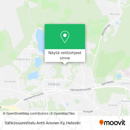Sähkösuunnittelu Antti Anonen Ky kartta
