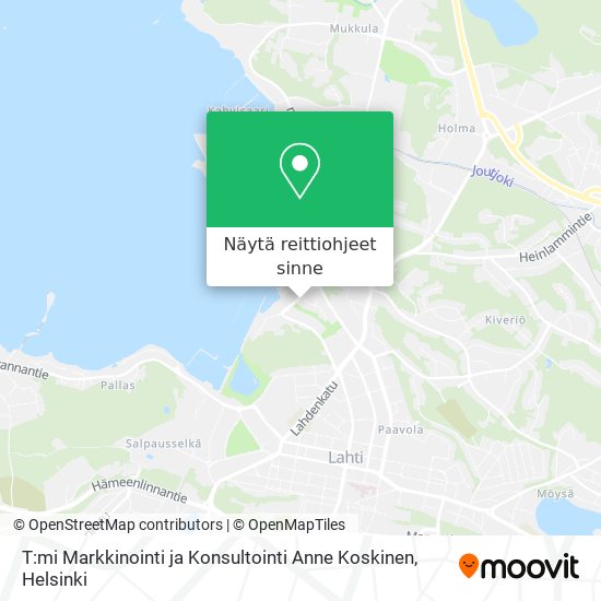 T:mi Markkinointi ja Konsultointi Anne Koskinen kartta