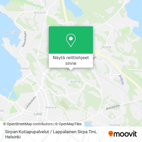 Sirpan Kotiapupalvelut / Lappalainen Sirpa Tmi kartta