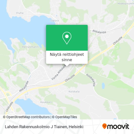 Lahden Rakennuskolmio J Tiainen kartta