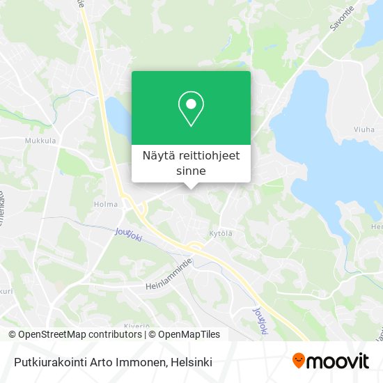 Putkiurakointi Arto Immonen kartta