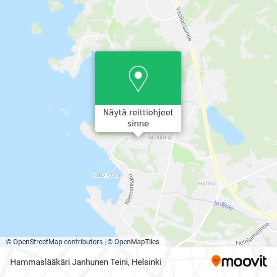 Hammaslääkäri Janhunen Teini kartta