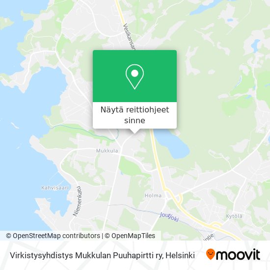 Virkistysyhdistys Mukkulan Puuhapirtti ry kartta