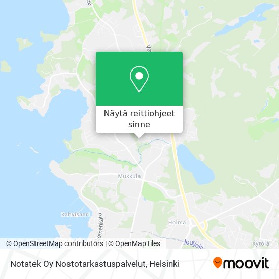 Notatek Oy Nostotarkastuspalvelut kartta