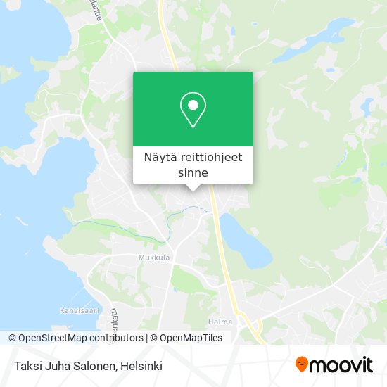 Taksi Juha Salonen kartta