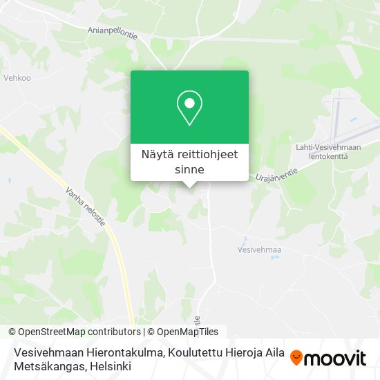 Vesivehmaan Hierontakulma, Koulutettu Hieroja Aila Metsäkangas kartta