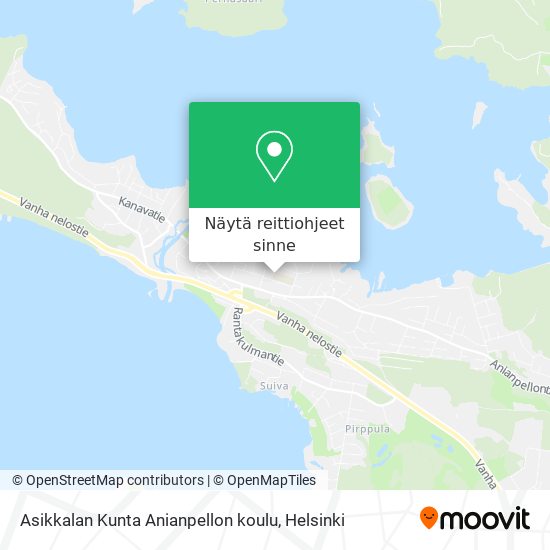 Asikkalan Kunta Anianpellon koulu kartta
