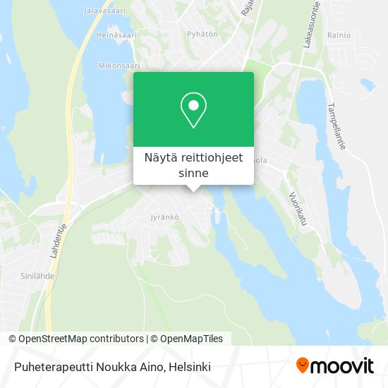 Puheterapeutti Noukka Aino kartta