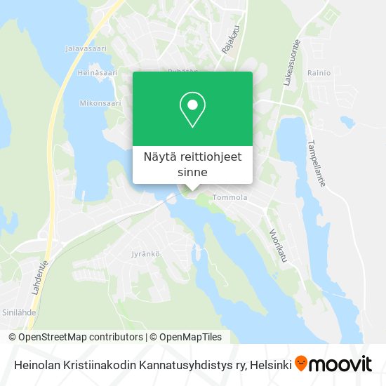 Heinolan Kristiinakodin Kannatusyhdistys ry kartta