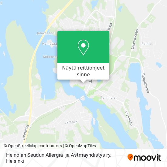 Heinolan Seudun Allergia- ja Astmayhdistys ry kartta