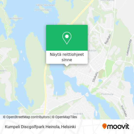 Kumpeli Discgolfpark Heinola kartta