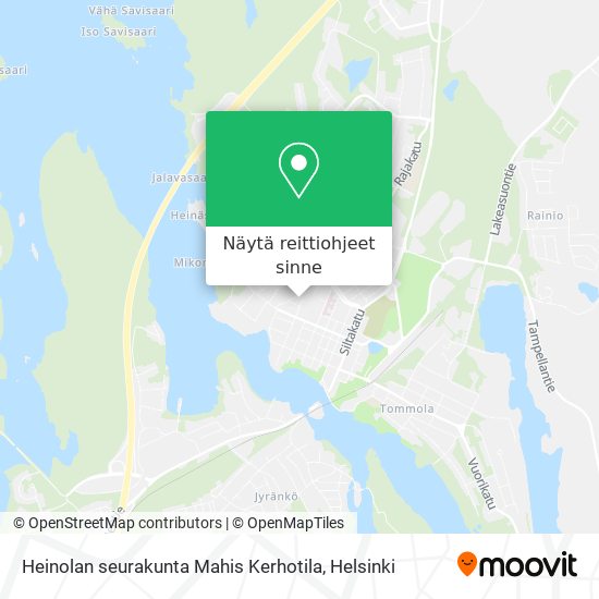 Heinolan seurakunta Mahis Kerhotila kartta