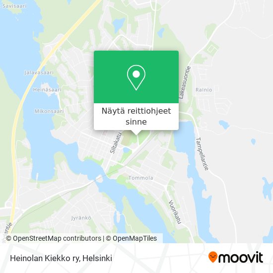 Heinolan Kiekko ry kartta