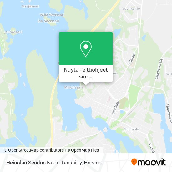 Heinolan Seudun Nuori Tanssi ry kartta