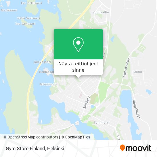 Gym Store Finland kartta