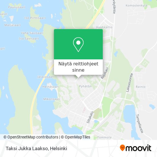Taksi Jukka Laakso kartta
