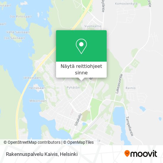 Rakennuspalvelu Kaivis kartta