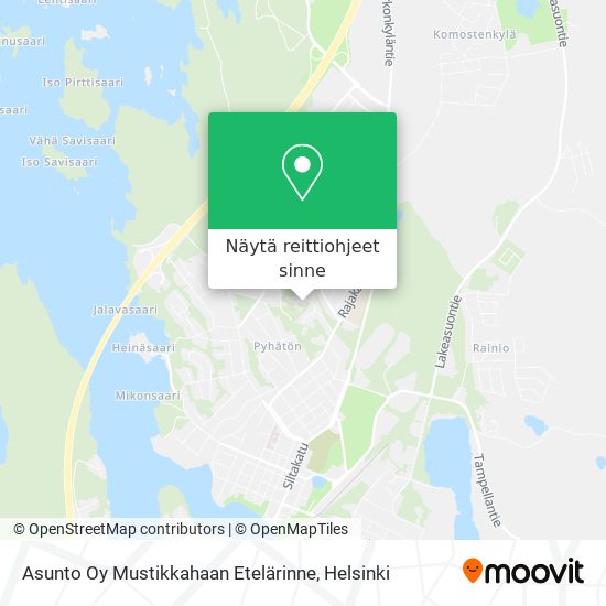 Asunto Oy Mustikkahaan Etelärinne kartta
