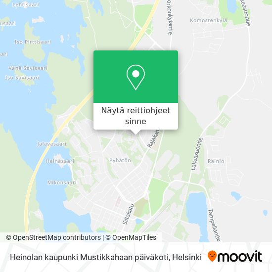 Heinolan kaupunki Mustikkahaan päiväkoti kartta