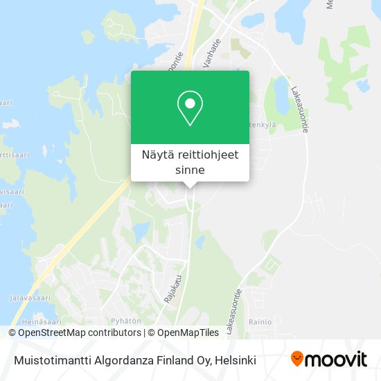 Muistotimantti Algordanza Finland Oy kartta
