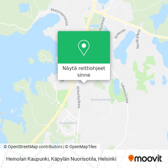 Heinolan Kaupunki, Käpylän Nuorisotila kartta