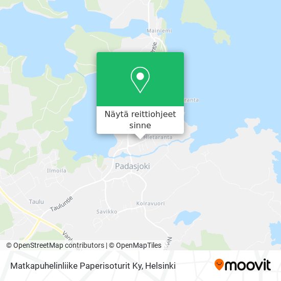 Matkapuhelinliike Paperisoturit Ky kartta