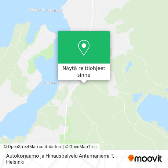 Autokorjaamo ja Hinauspalvelu Antamaniemi T kartta