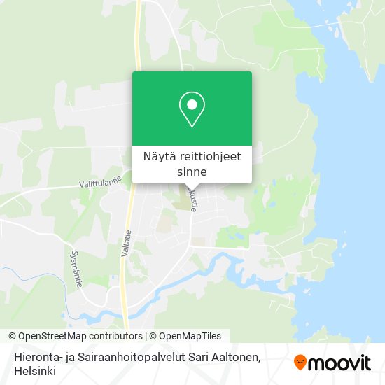 Hieronta- ja Sairaanhoitopalvelut Sari Aaltonen kartta