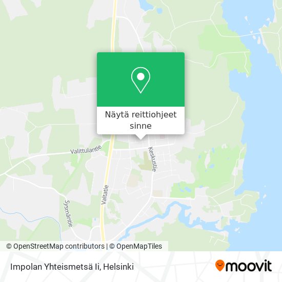 Impolan Yhteismetsä Ii kartta