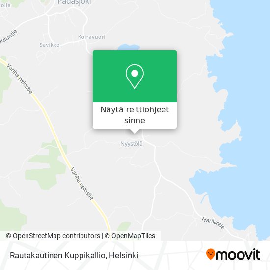 Rautakautinen Kuppikallio kartta