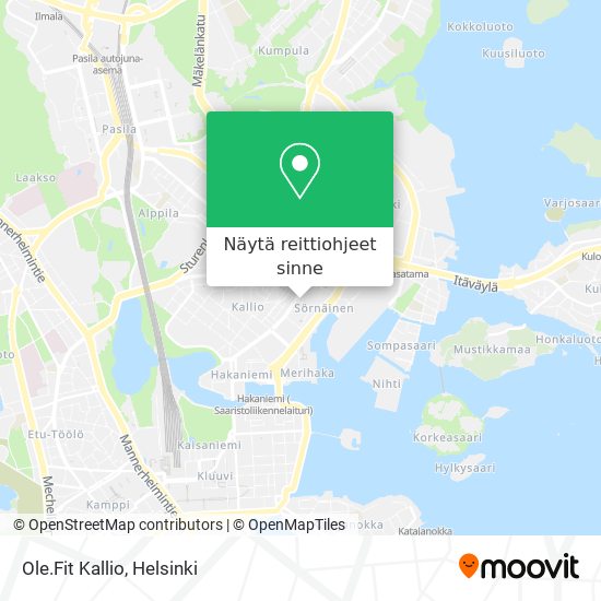 Ole.Fit Kallio kartta
