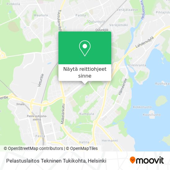 Pelastuslaitos Tekninen Tukikohta kartta