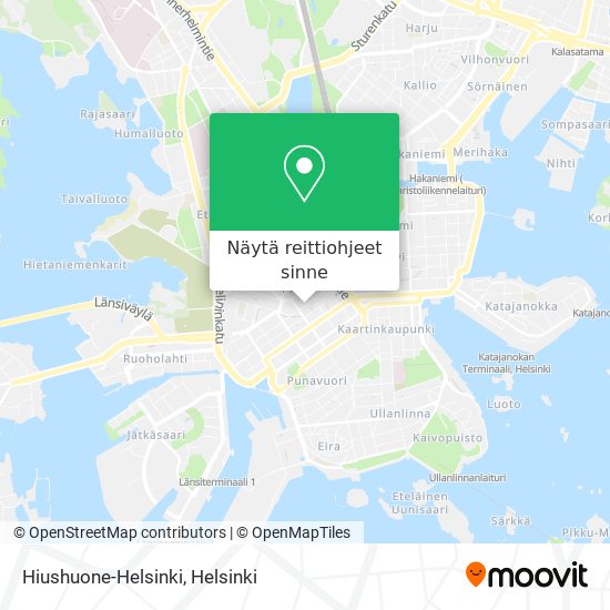 Hiushuone-Helsinki kartta