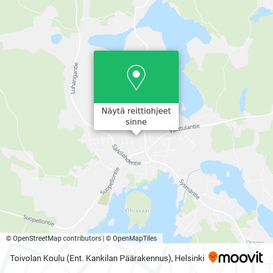 Toivolan Koulu (Ent. Kankilan Päärakennus) kartta