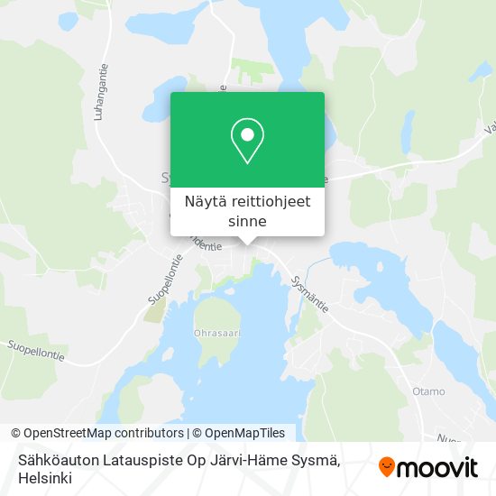 Sähköauton Latauspiste Op Järvi-Häme Sysmä kartta