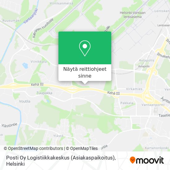 Posti Oy Logistiikkakeskus (Asiakaspaikoitus) kartta