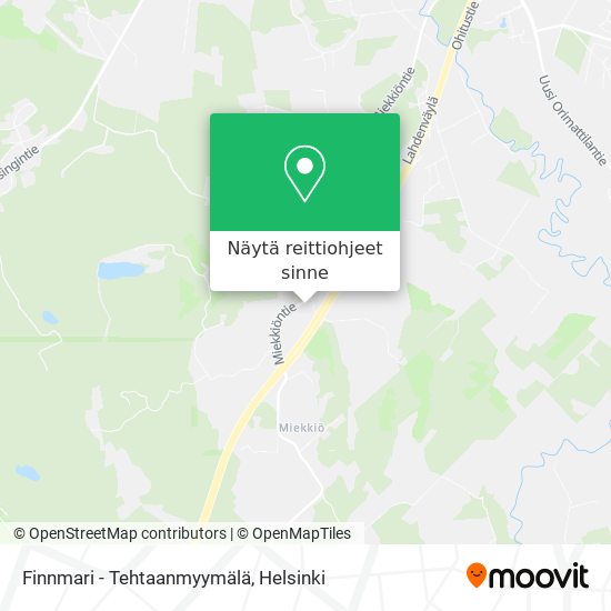 Finnmari - Tehtaanmyymälä kartta