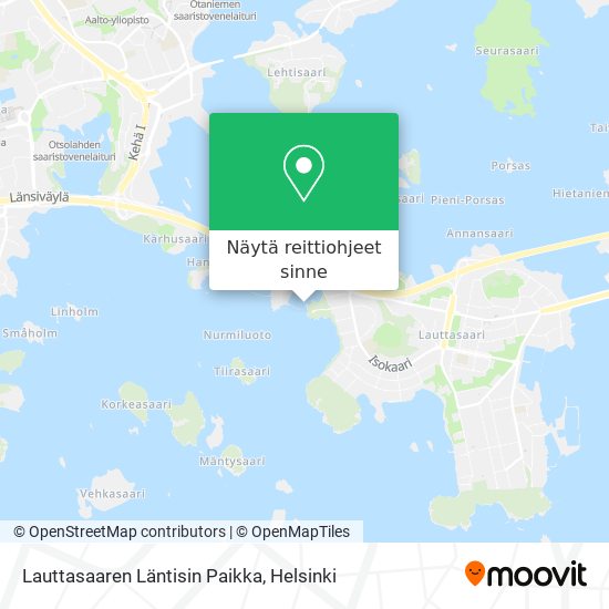 Lauttasaaren Läntisin Paikka kartta