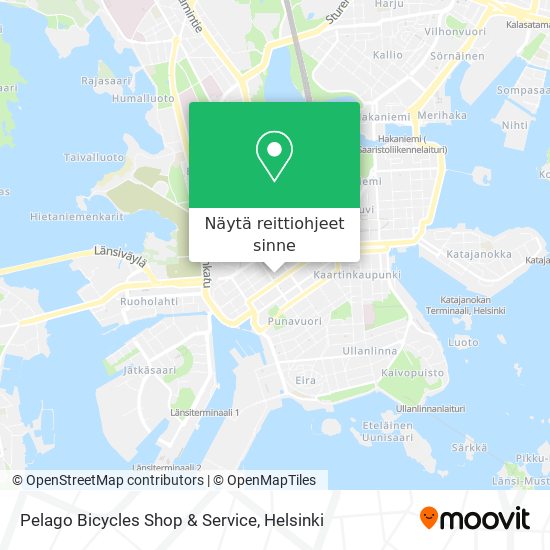 Pelago Bicycles Shop & Service kartta