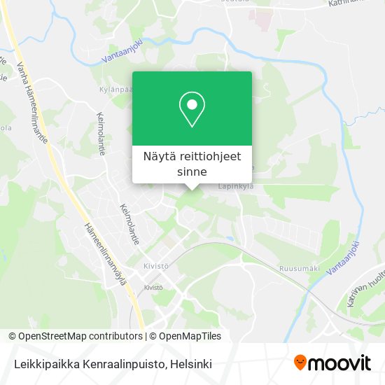 Leikkipaikka Kenraalinpuisto kartta