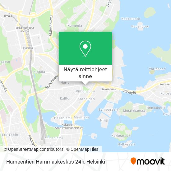 Hämeentien Hammaskeskus 24h kartta